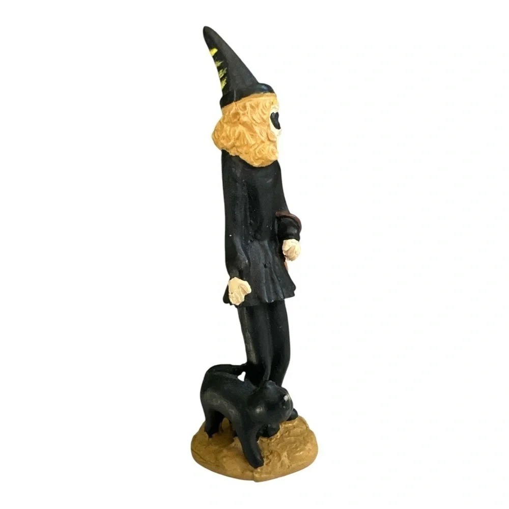 Vintage Halloween Figurine Trio with Pumpkins